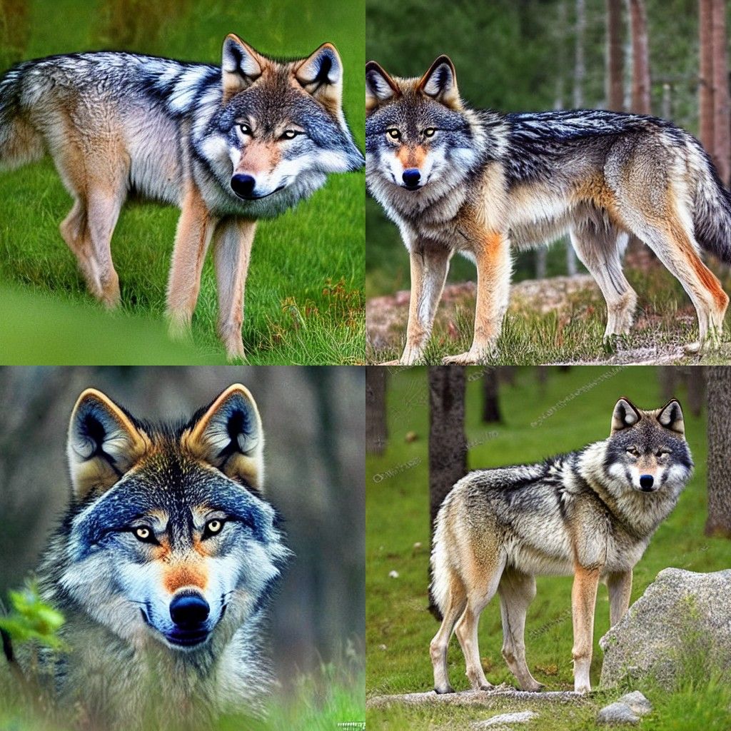 Majestic Eurasian Wolf Portrait