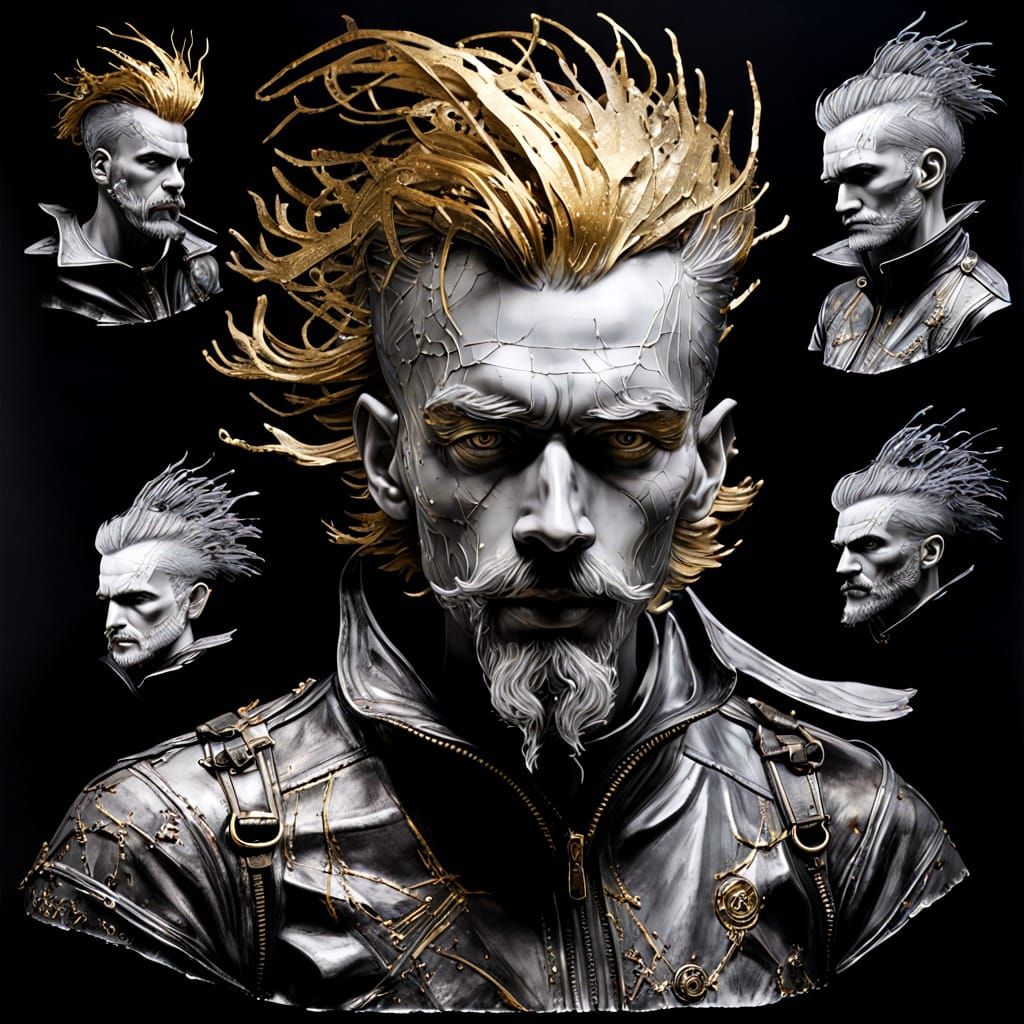 Gentlemen Motorcycle Gang in Surreal Claymation Style