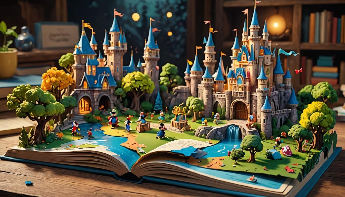 Disney World Pop-Up Book in Cinematic 3D