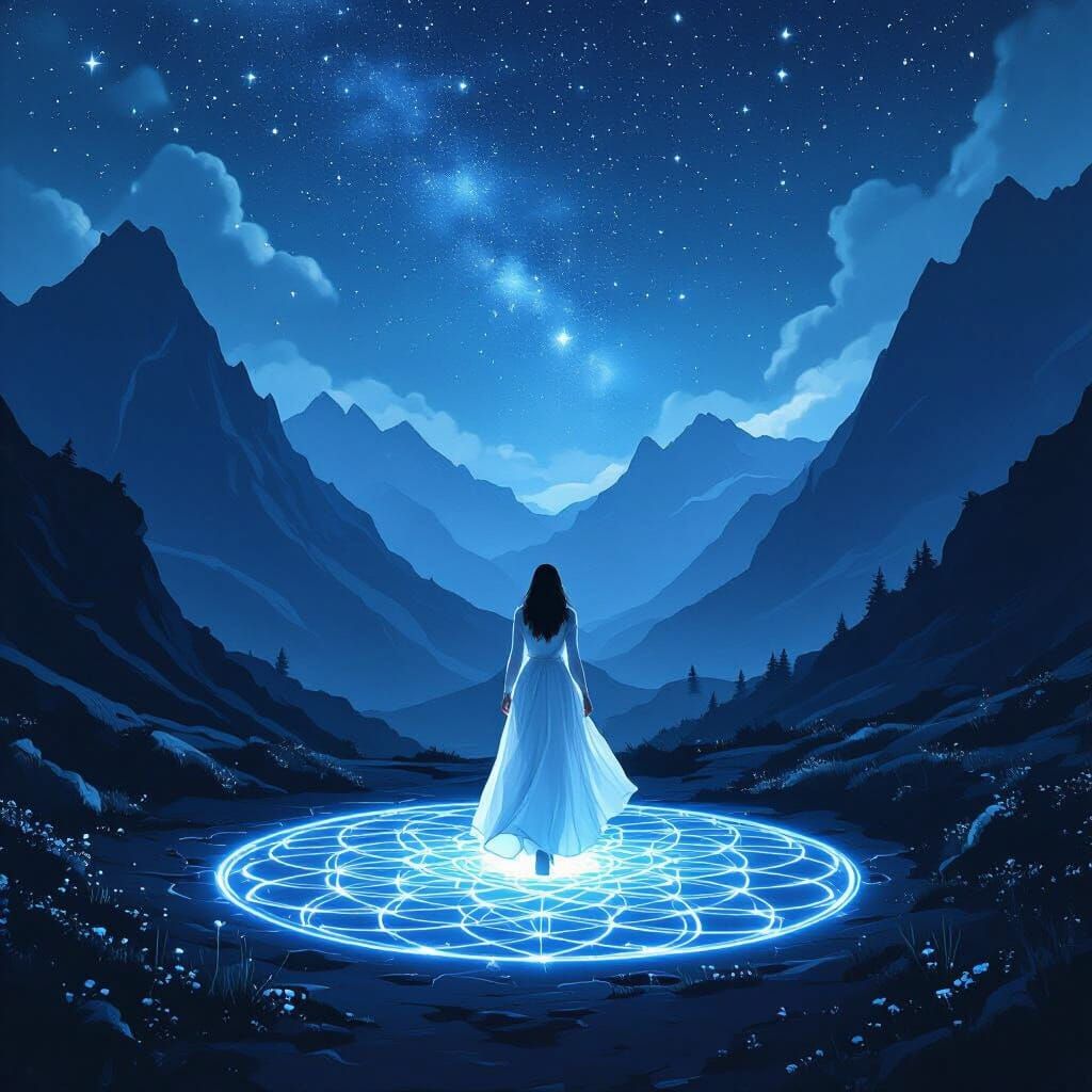 Ethereal Walker Reveals Flower of Life Pattern