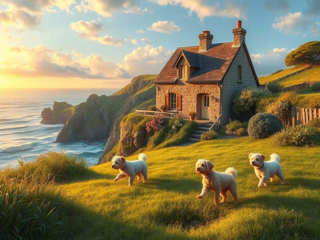 Cozy Country Cottage in Dreamy Seaside Landscape