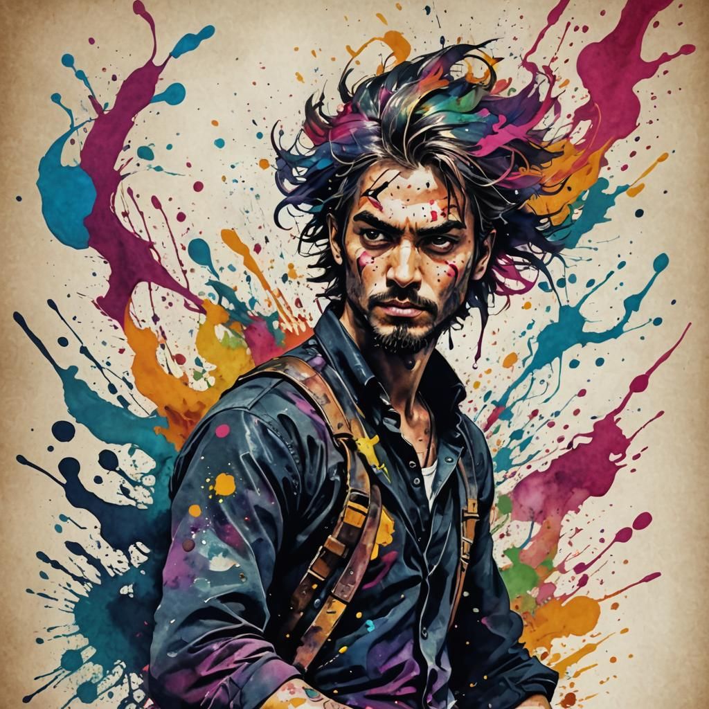 Fantasy Portrait with Action Elements