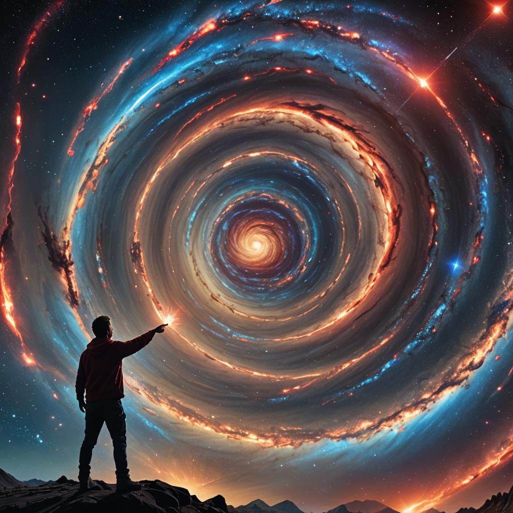 Cosmic Matte Painting of Galactic Wonders