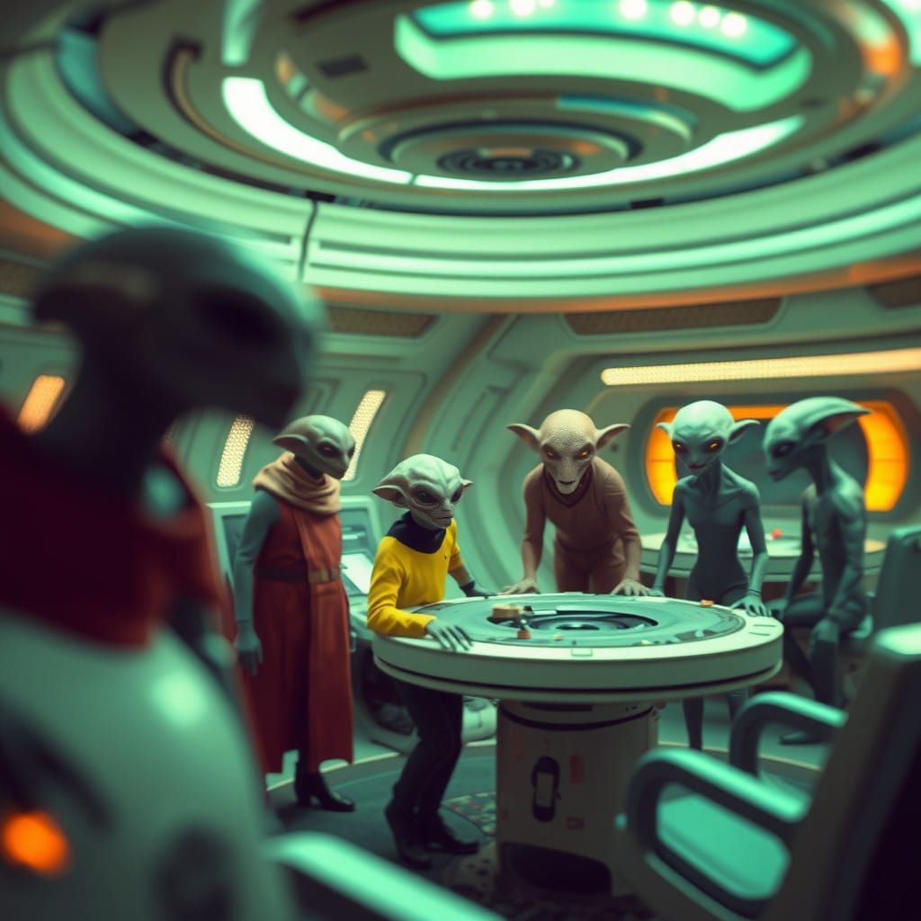 Surreal Space Station Scene Combines Star Trek and Dune Aest...