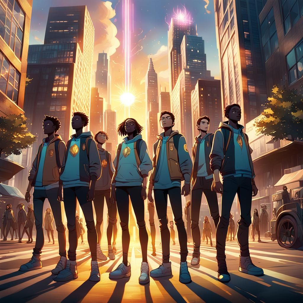 Elemental High School Students in Vibrant 3D Art