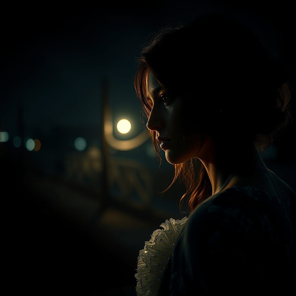 Moody Hyperrealistic Landscape at Night in 32K Resolution