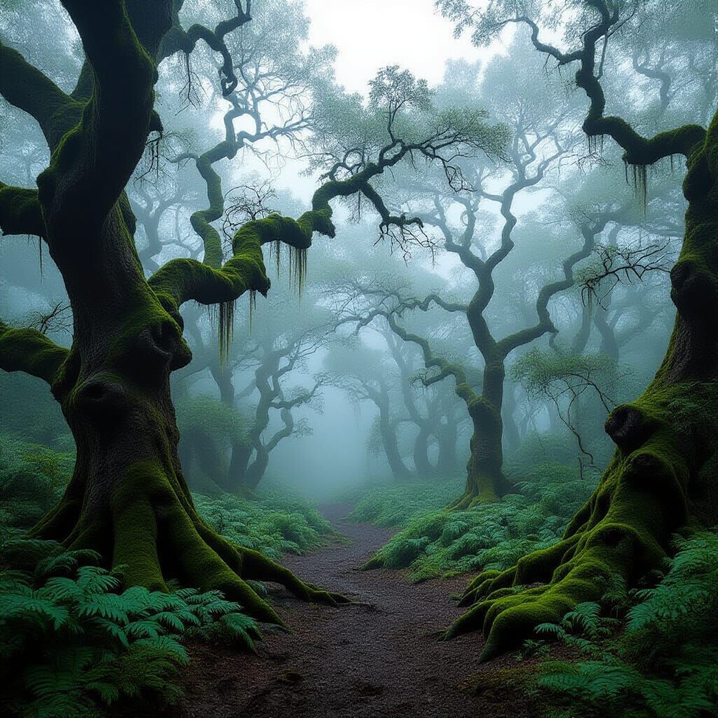 Misty Irish Wetlands in Neo-Impressionist Style