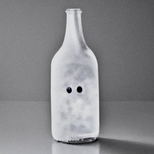 Ghost Trapped Inside Glass Bottle