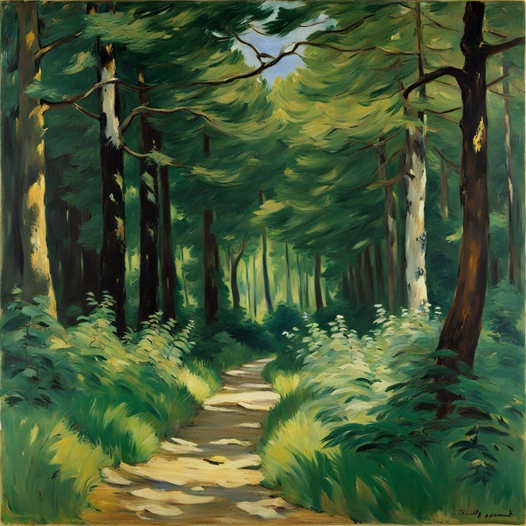 Eldritch Forest in Impressionist Style