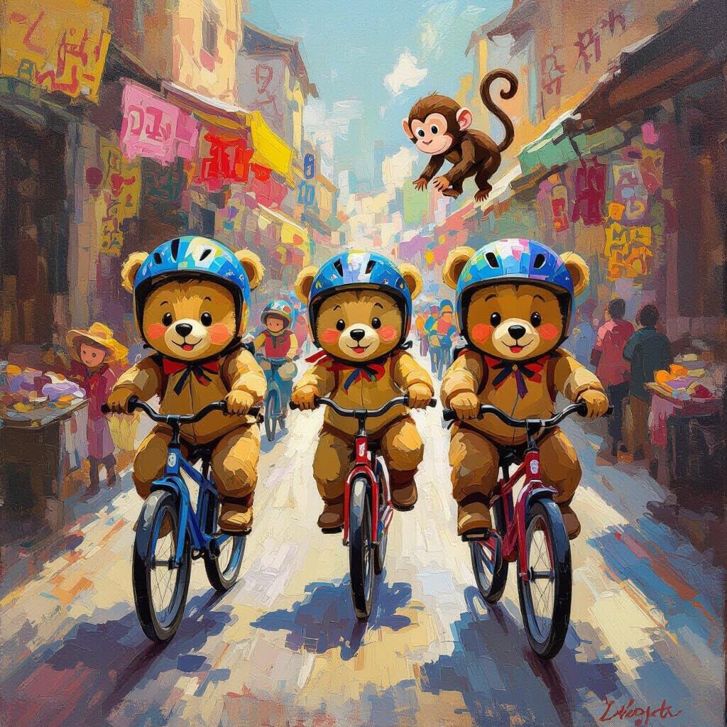 Bears Chase Monkey: Neo-Expressionist Anime Style