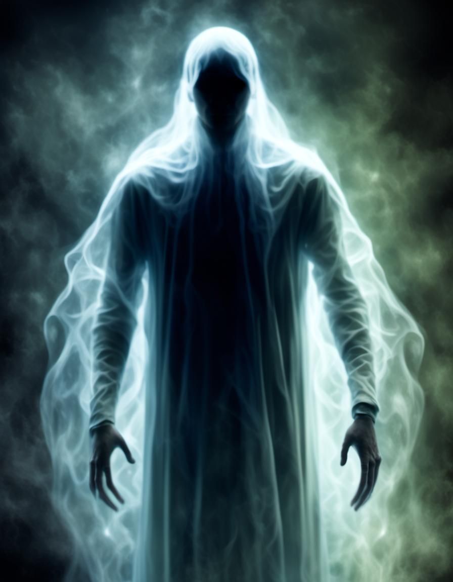 Ethereal Spectral Figure in Translucent 3D