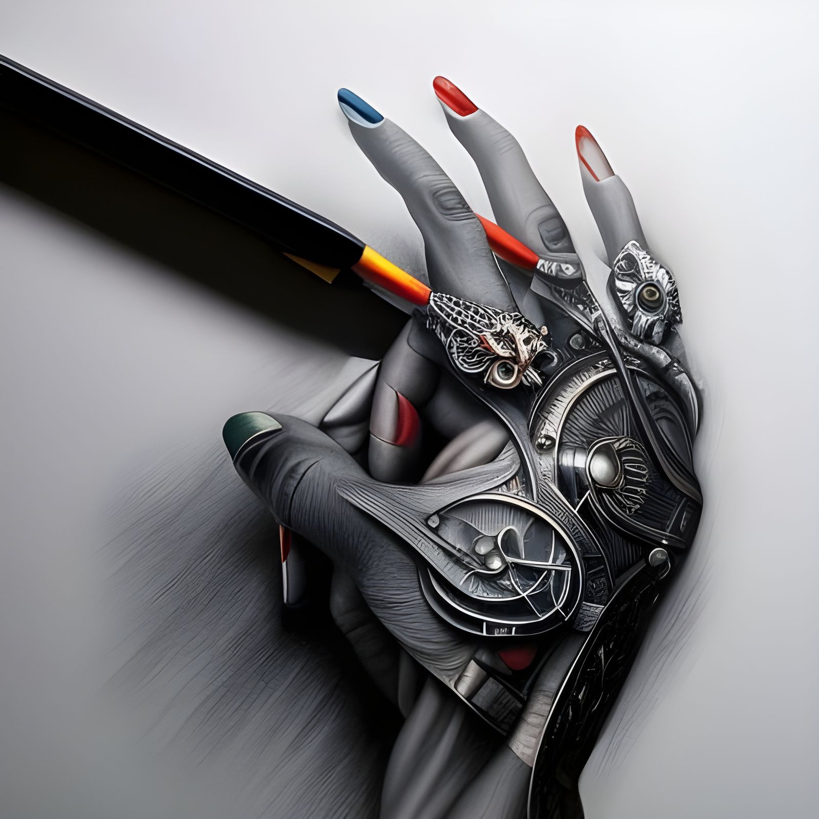 Artistic interpretation of a hand.