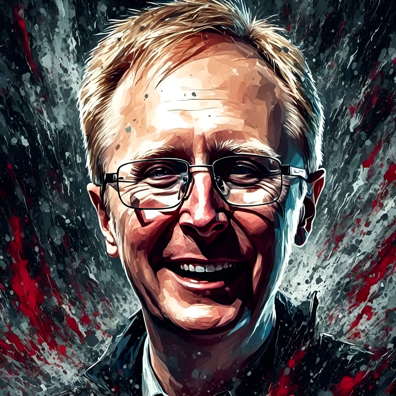 Scary Creature in Stormy Weather, Macabre Art