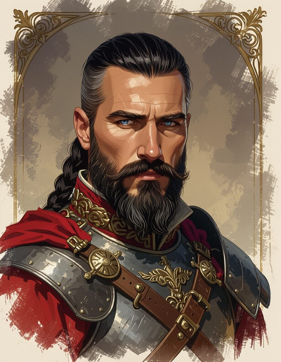 Polish Hussar Portrait with Caravaggio Lighting