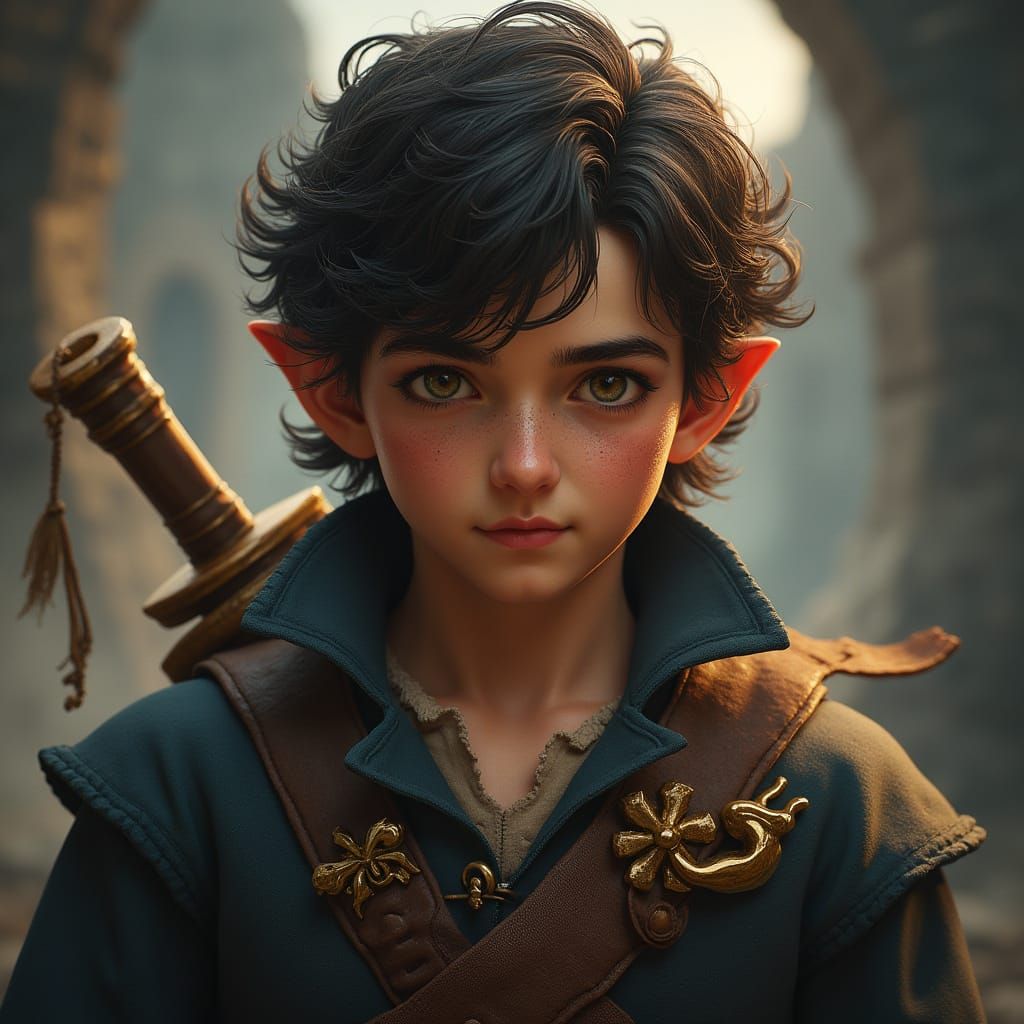 Halfling Rogue Portrait in Photorealistic Style