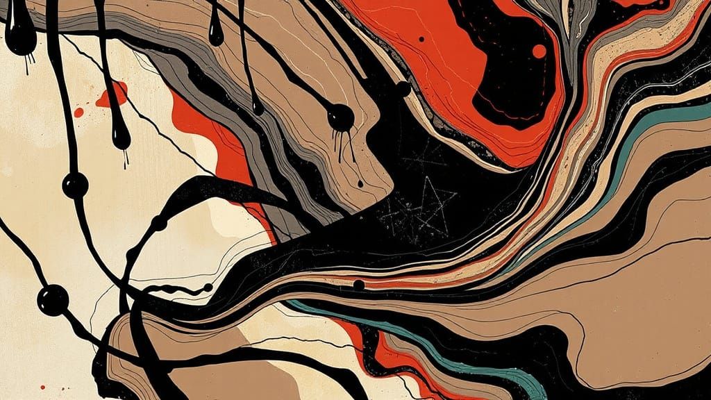 Cyberpunk Abstract Art: Gestural Energy Meets Futuristic Ele...