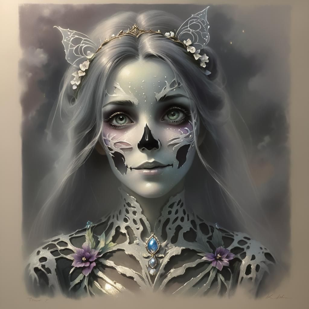 Ethereal Woman in Fantasy Landscape