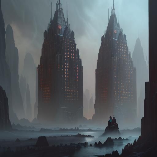 Detailed Matte Painting of the Ghostbusters