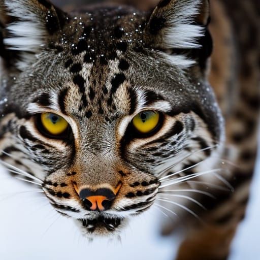Iberian Lynx Portrait with Bokeh and Volumetric Lighting