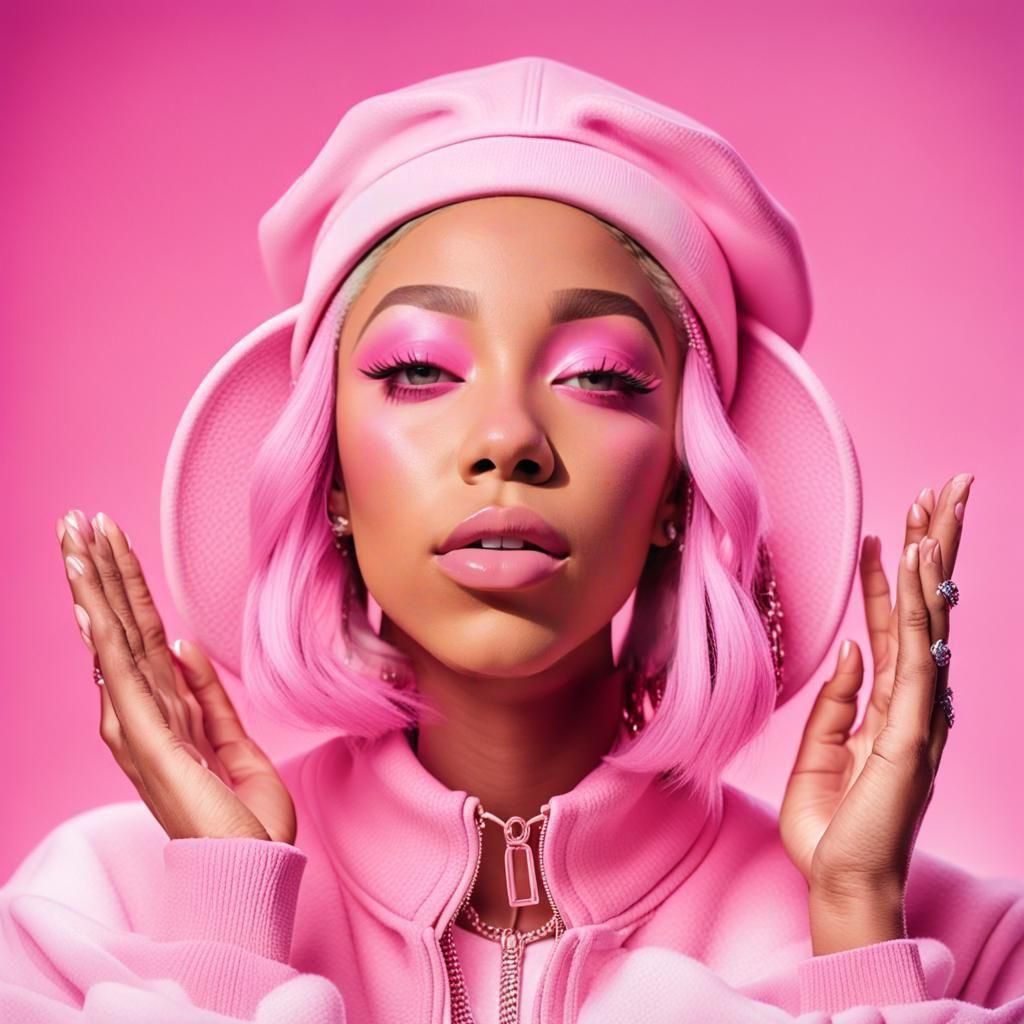 Rapper Portrait on Album Cover in Professional Style