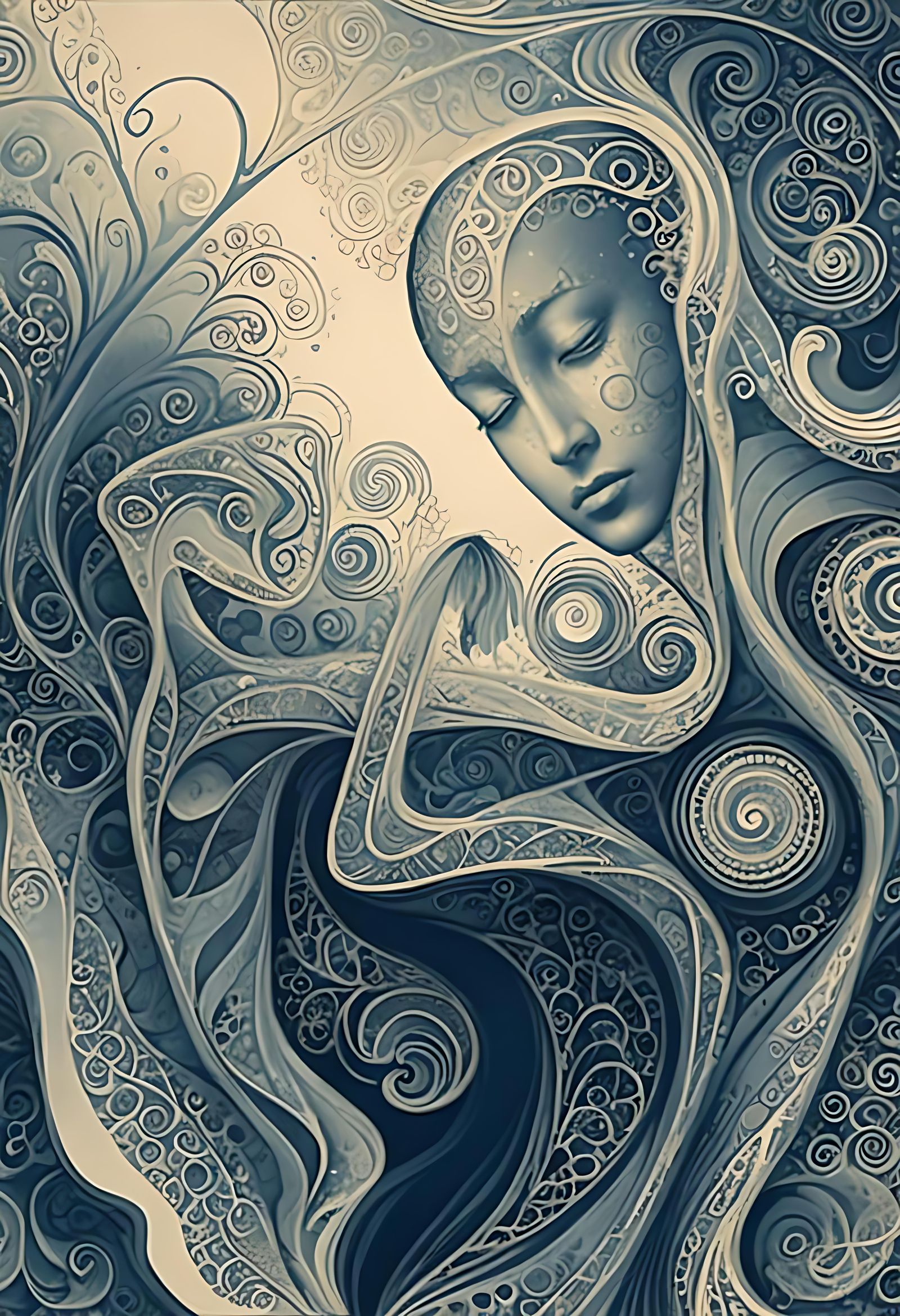 Dreamy, surreal, cyanotype