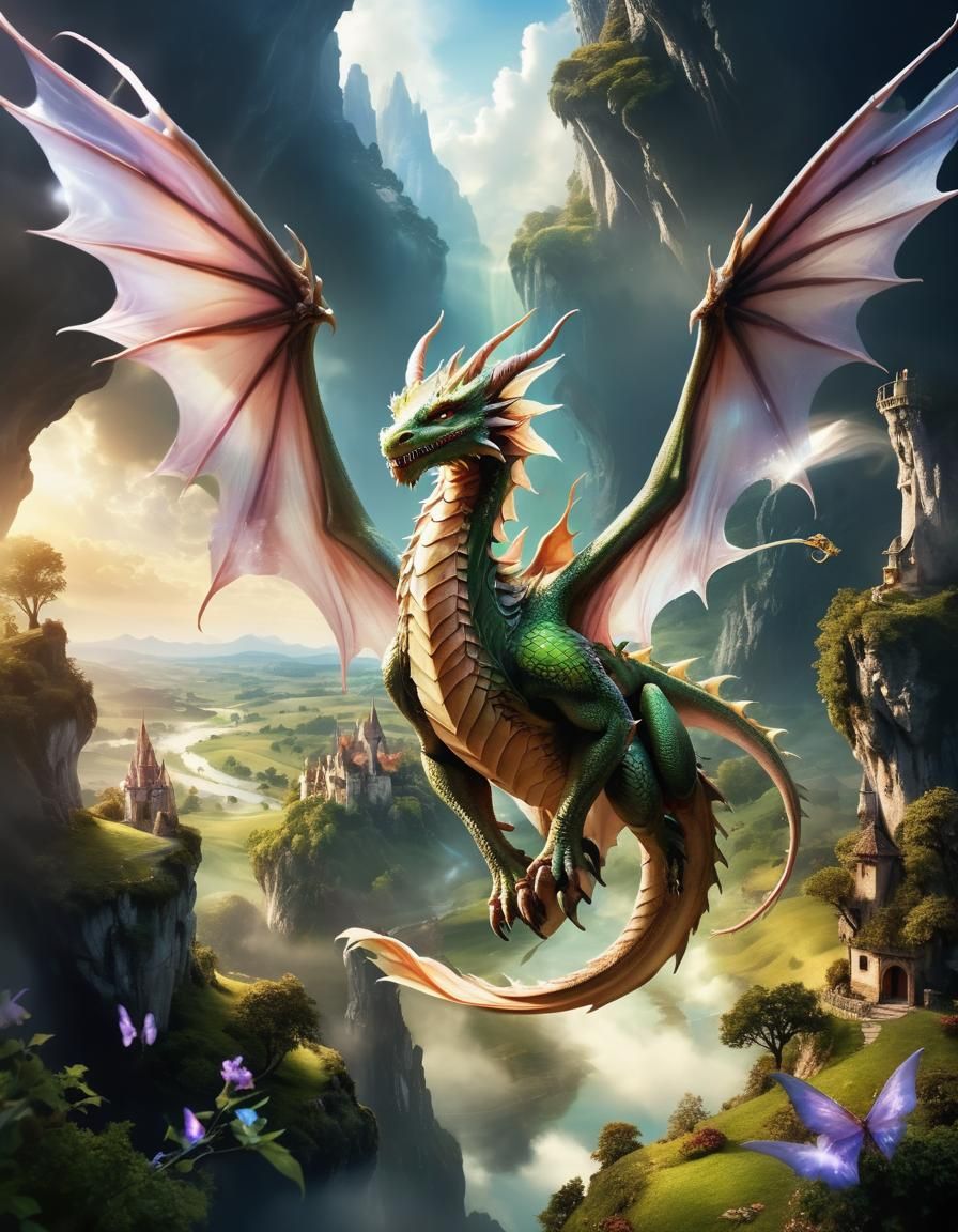 Dragon Soaring in a Realistic Fantasy World