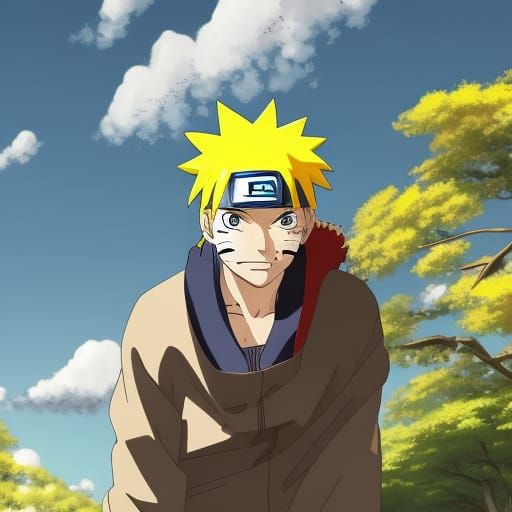 Naruto Anime Key Visual in Studio Ghibli Style