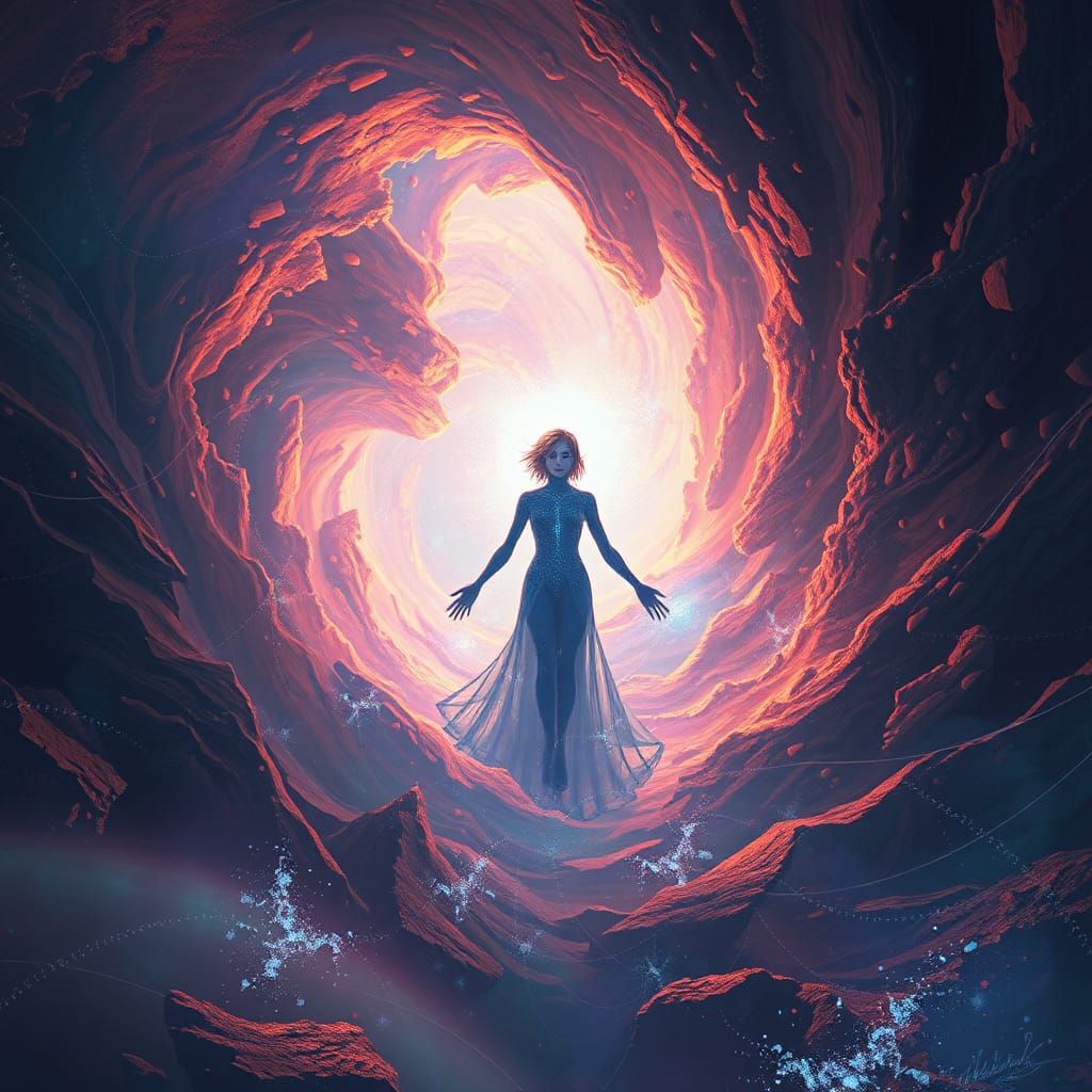 Mystical Being Rebooting Memories in Dreamscape