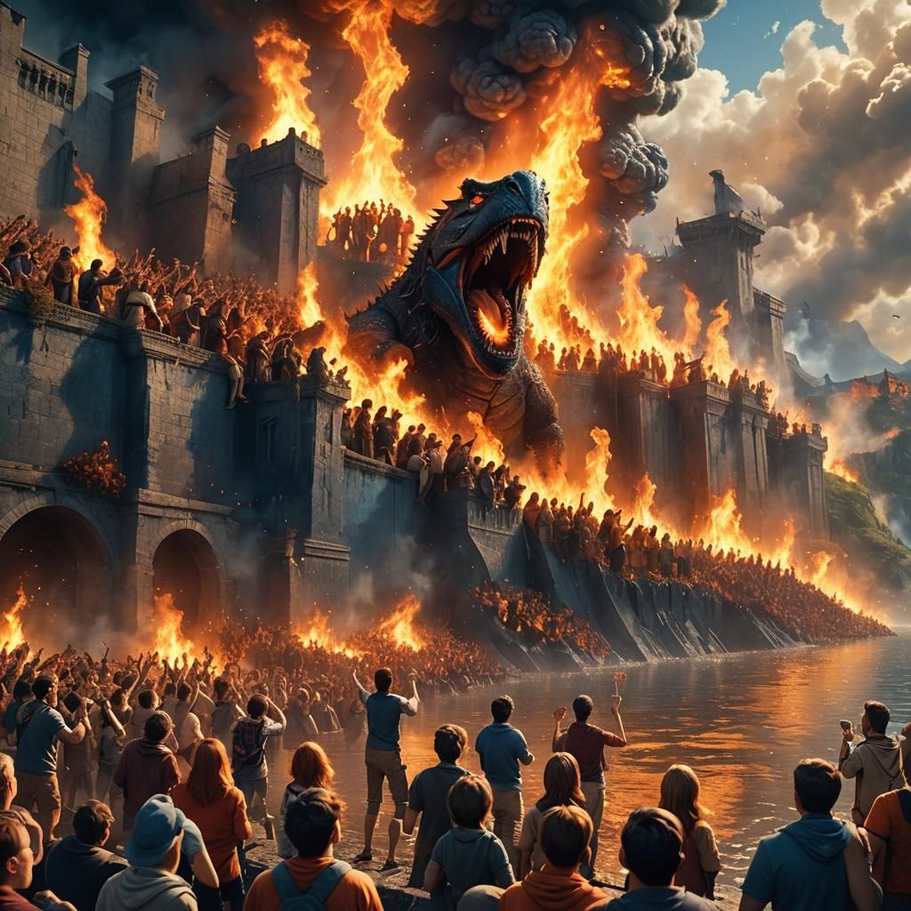 Inferno: A Fantasy Matte Painting of Terror