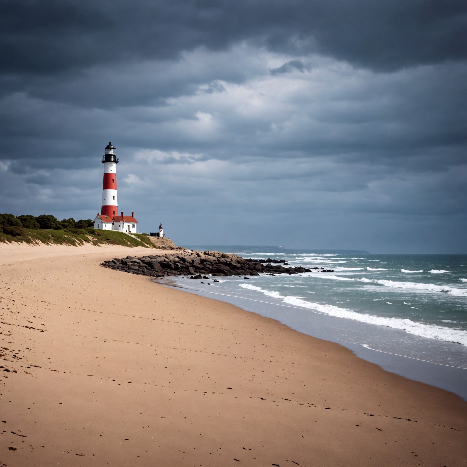 Cinematic Lighthouse Scene in Hyperrealistic Style