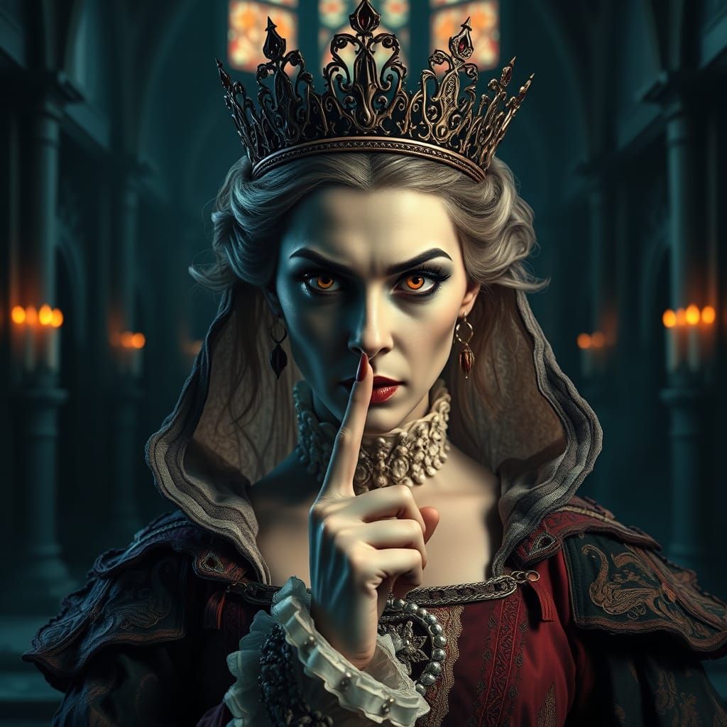 Vampire Queen in Apocalyptic Cathedral, Hyperrealism