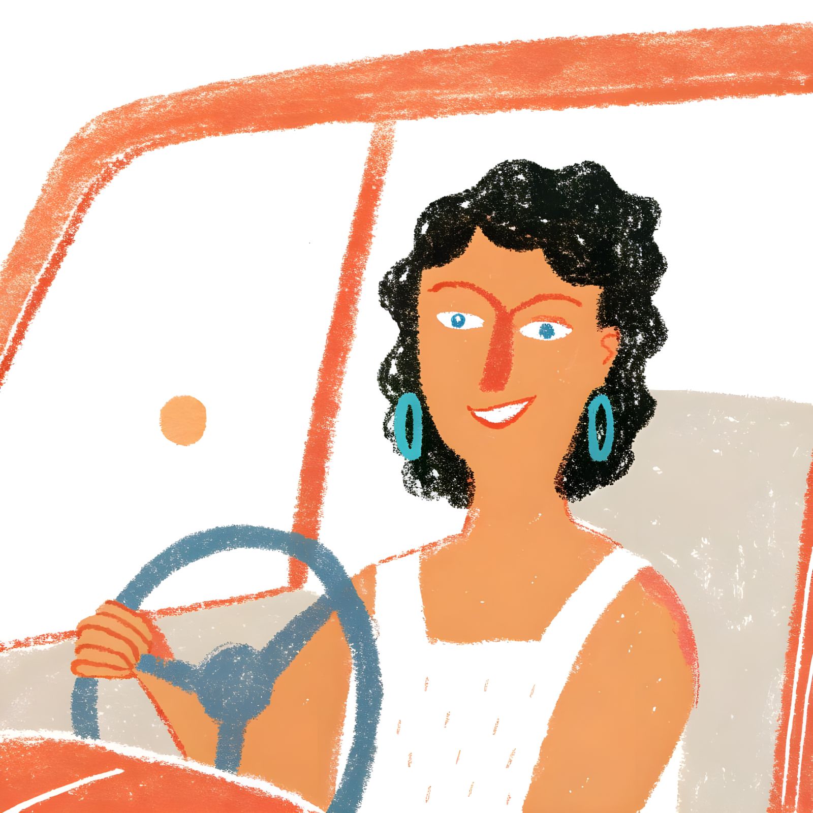 Relaxed Modern Woman in a Cream-Colored Top