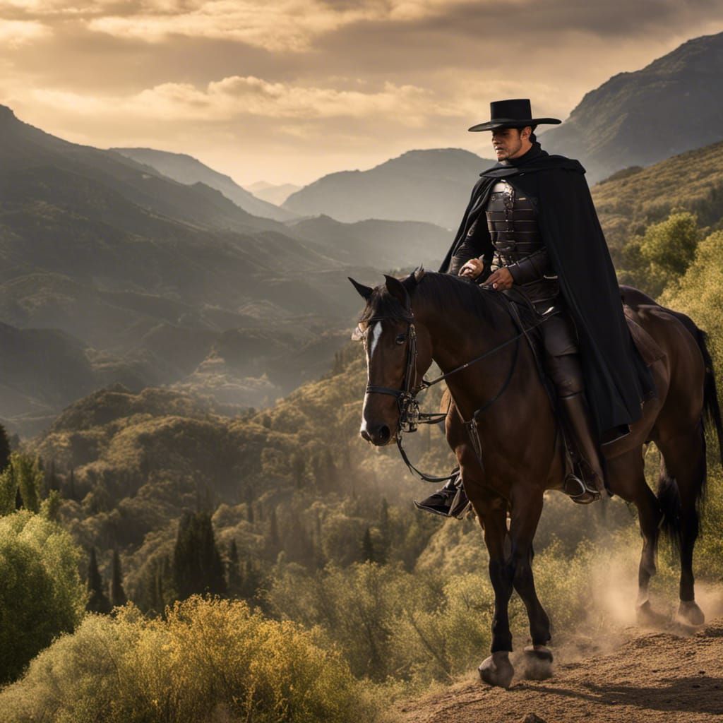 Zorro Concept Art in Dark Fantasy Style