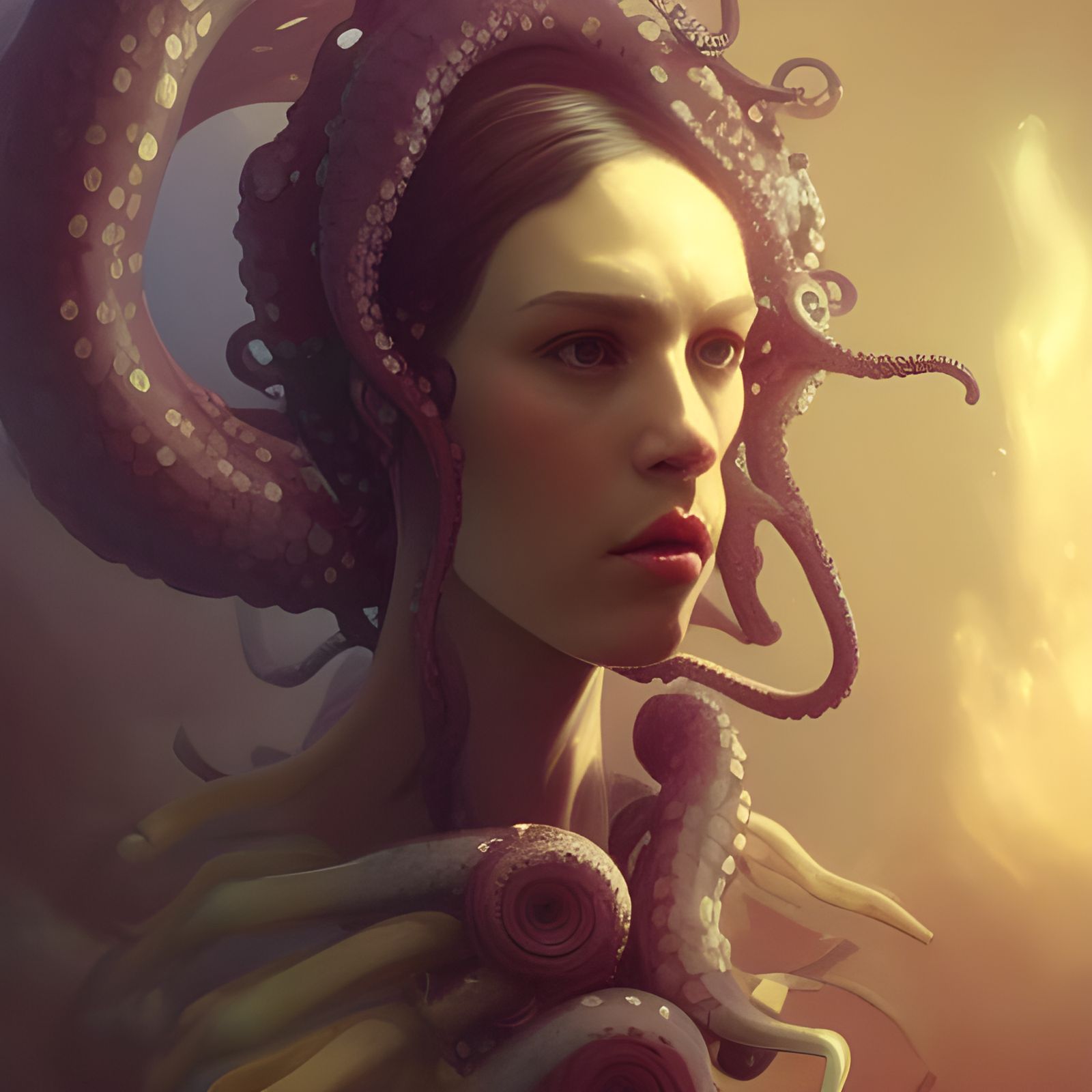 Lovecraftian Portrait with Tentacles in Unreal Engine 5