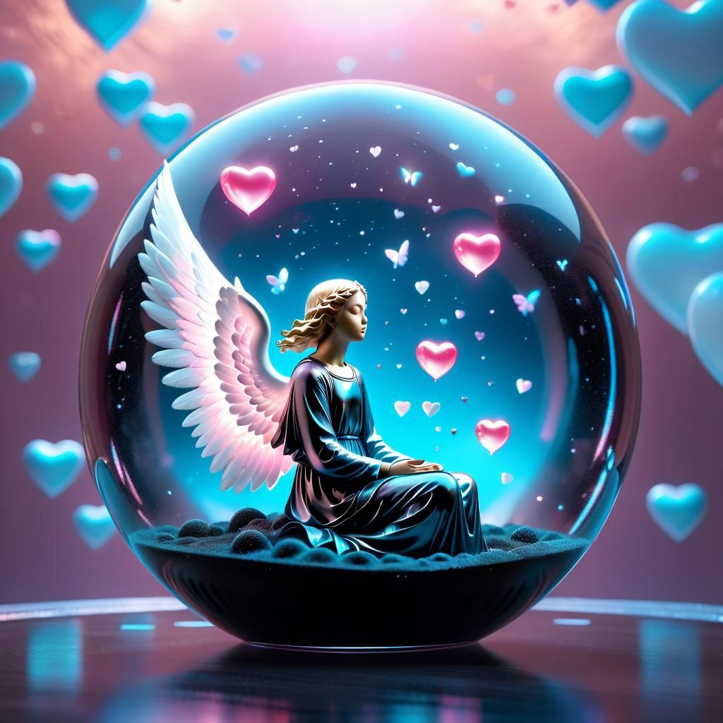 Serene Angel in Cosmic Bubble