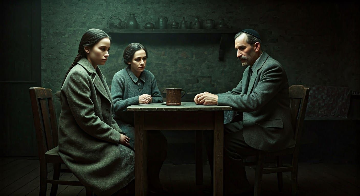 Young Jewish Girl in 1939 Germany, Surrounded by Nostalgia a...