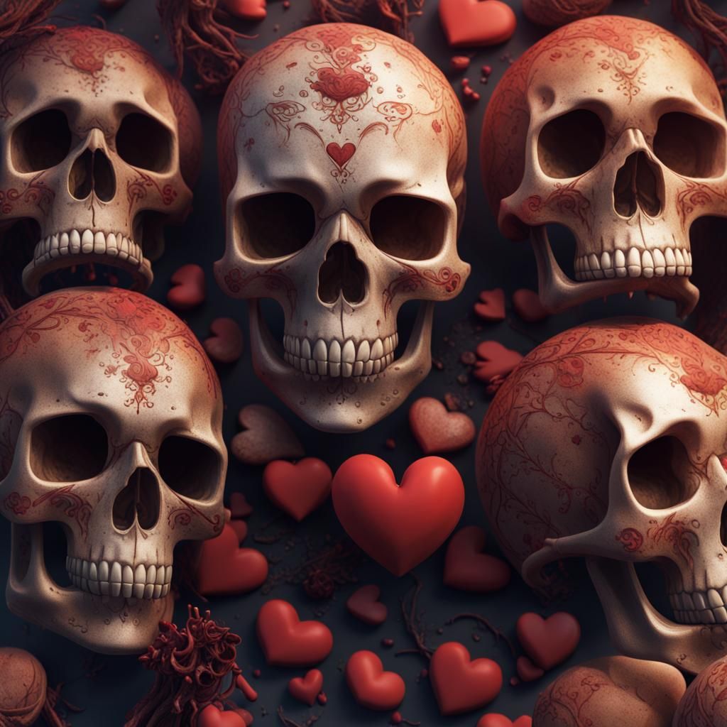 Skulls and Hearts Fantasy Concept Art