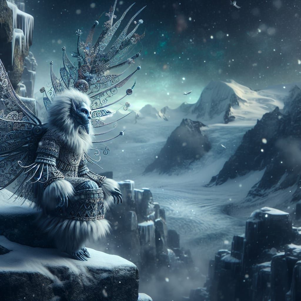 Hyperrealistic Inuit Fairy with Wings in 8k