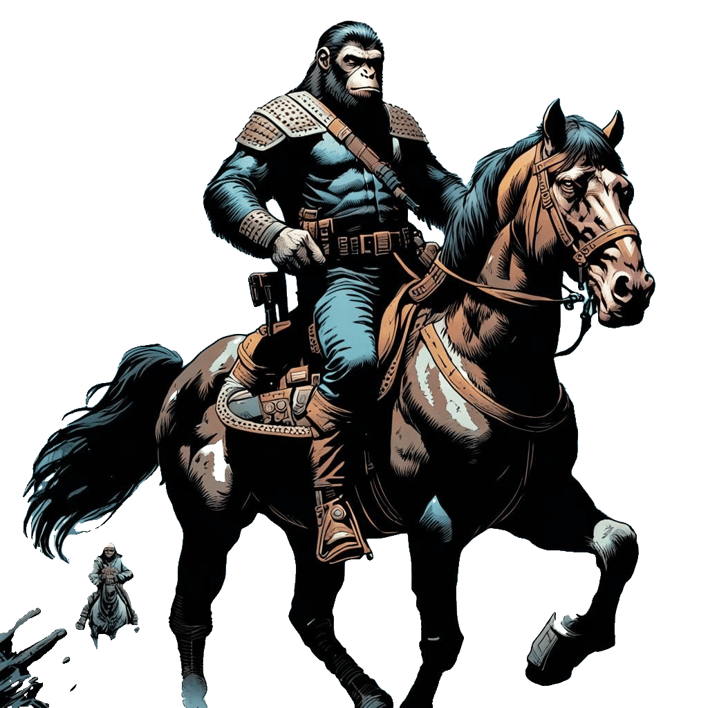 General Urko on Horse in Comic Book Art