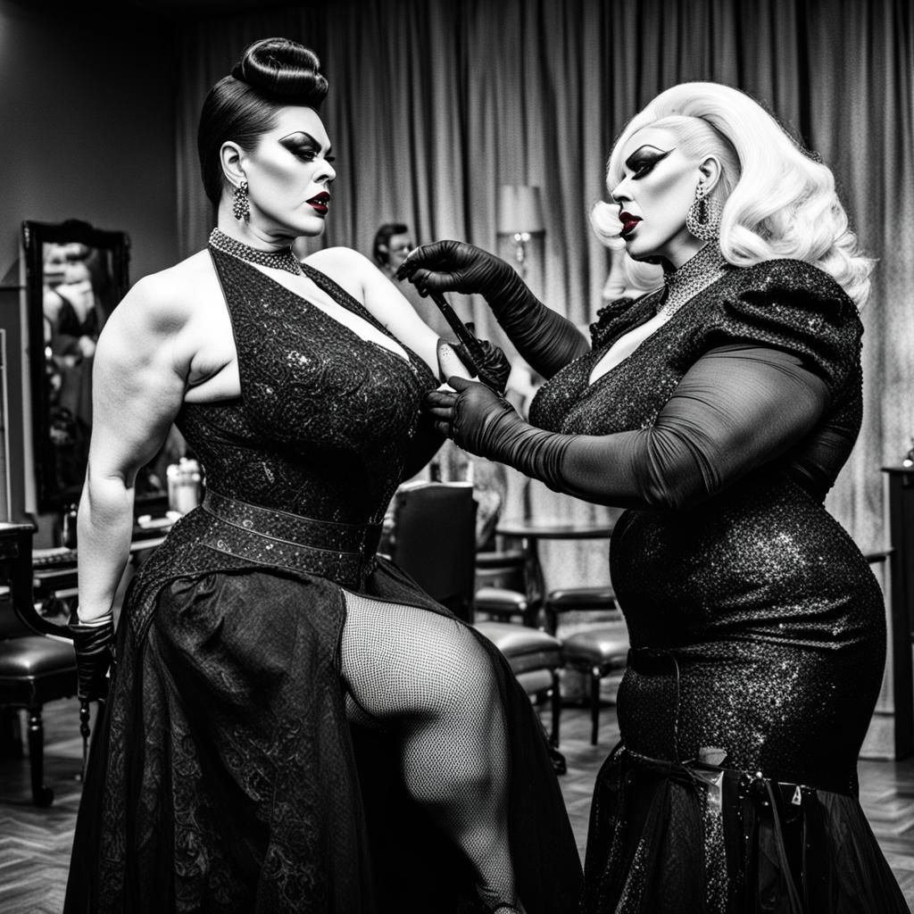 Dominatrix Spanking Drag Queen: A Theatrical Display