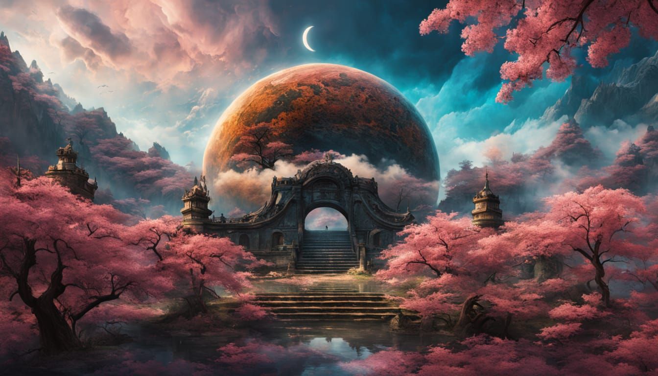 Surreal Dreamscapes in Vibrant Oil Painting Style