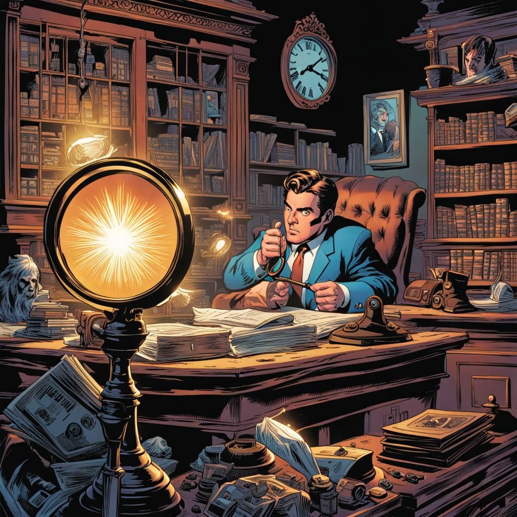 Rip Kirby Investigates a Giant's Foot, Comic Book Art