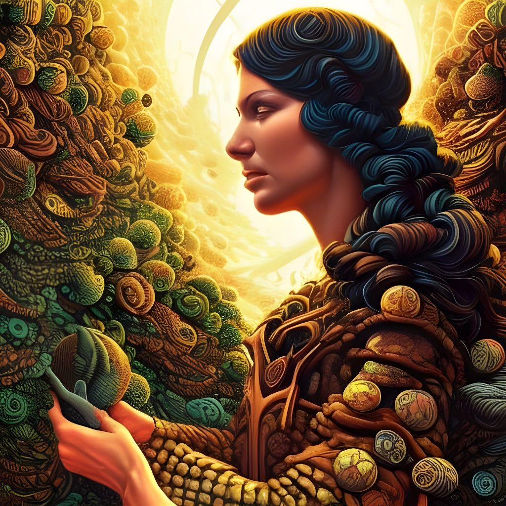 Sci-Fi Portrait with Impasto Brushstrokes