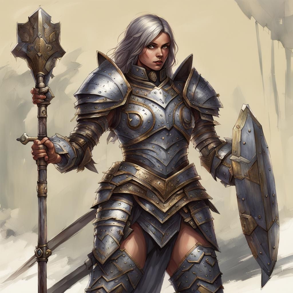 Female Warriors in Skimpy Plate Armor