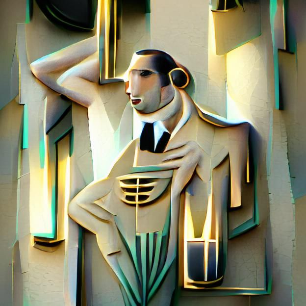 Art Deco Style Portrait