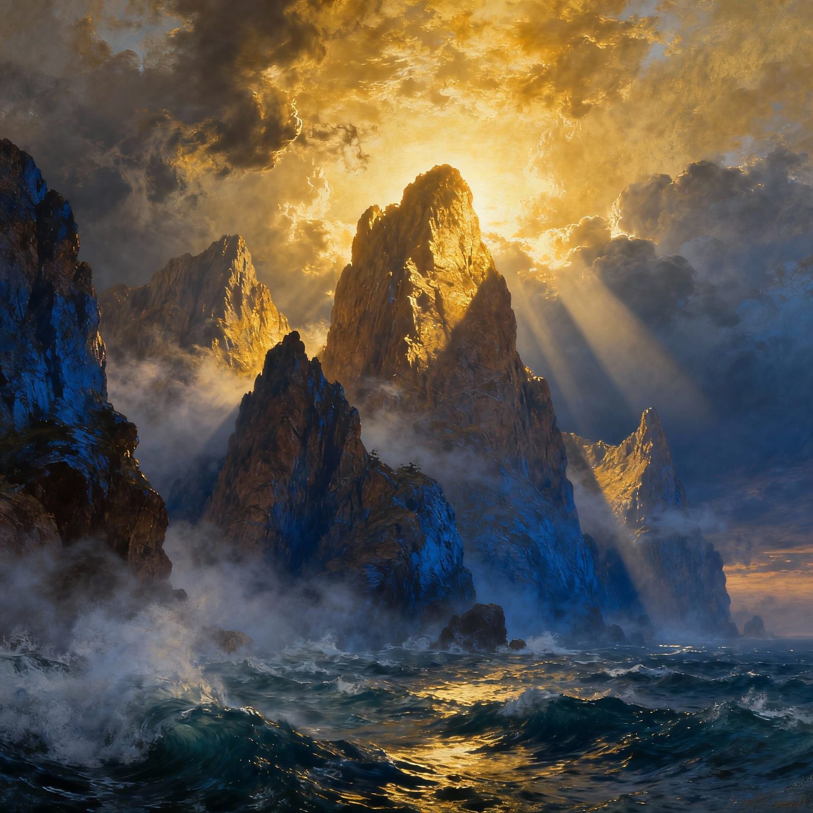 Pillars of Hercules at Dawn in Epic Landscape Style