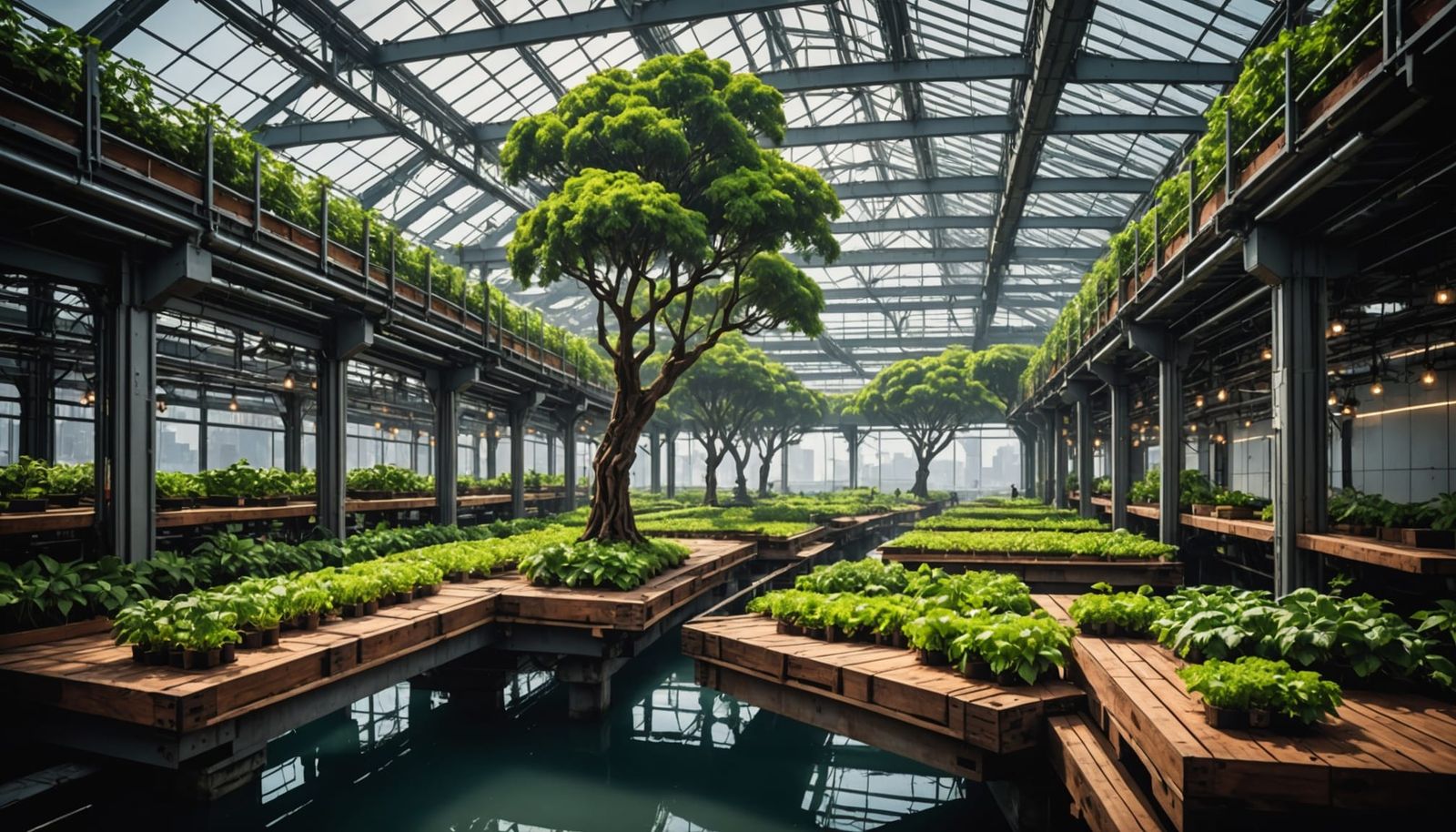 Neo-Futuristic Arboreal Gridscape