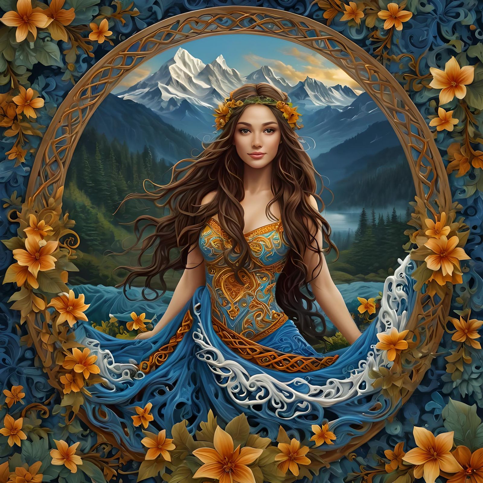 Mountain Nymph Enframed