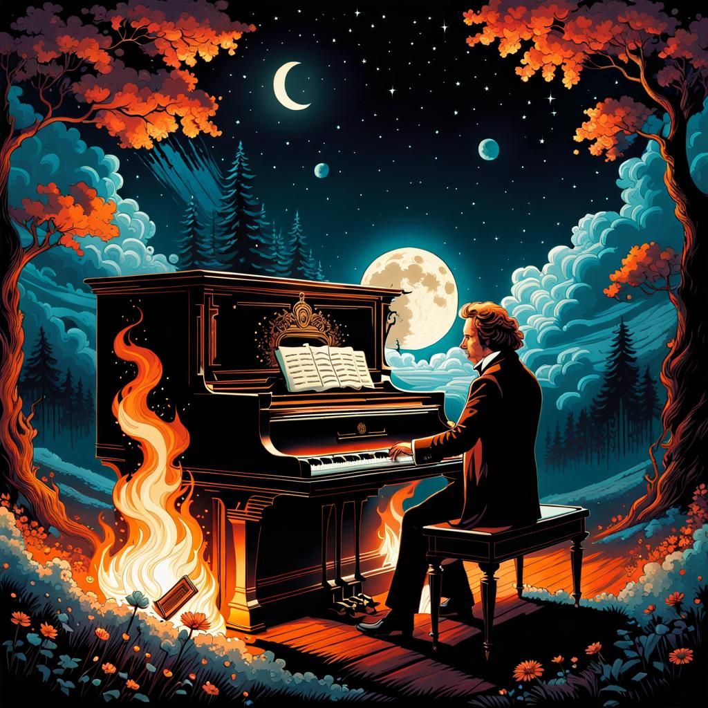 Fiery Moonlight Sonata Performance