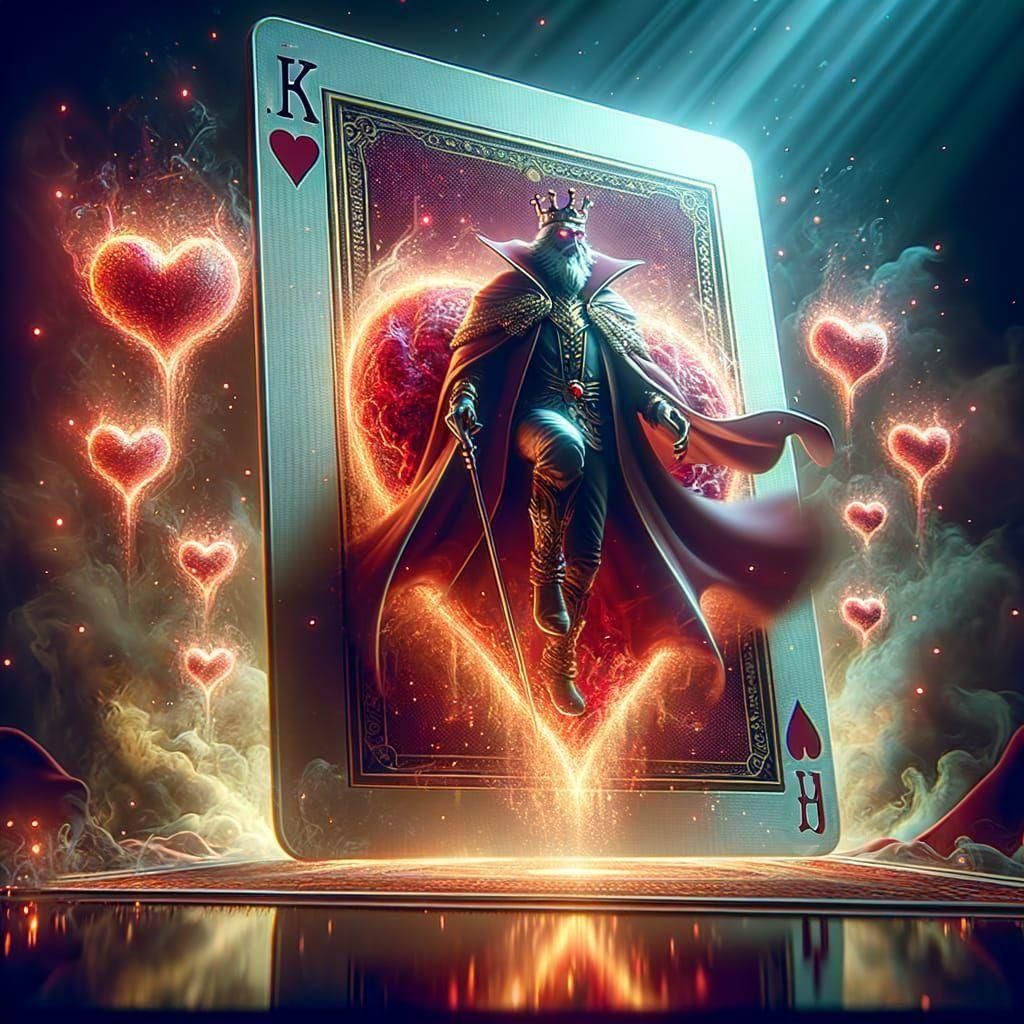 King of Hearts Card Stepping Out